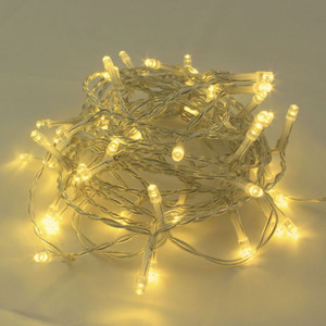 10m. ghirlanda trasparente 100 LED 8 funzioni bianco caldo alimentata a corrente IP44 (GSC 204600019) - Product Image 1