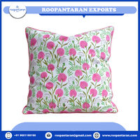 Luxe 100% coton passepoil coussin taie d'oreiller exquis main bloc imprimé Floral rayé Boho Style tissé longs Festivals