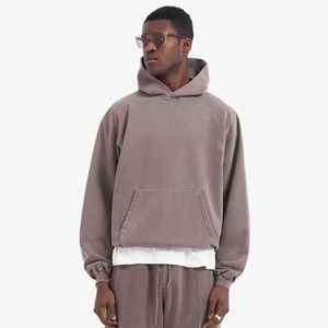 Sudaderas con capucha de gran tamaño con logotipo personalizado, Sudadera con capucha de lavado ácido 400GSM, tela de algodón Vintage de rizo francés con capucha - Product Image 2