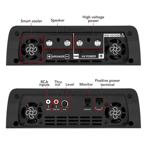 HV 90 to 180 Power Inverter Audio Amplifier Adjustable <b>Voltage</b> Car Stereo <b>Converter</b> With Monitor Output - Product Image 2