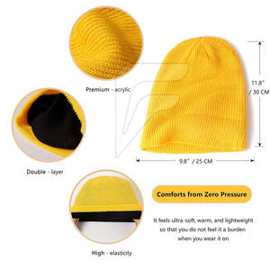 2025 Best Style Lightweight 100% <b>Wool</b> Jacquard <b>Beanie</b> Hats Quick Dry Comfortable <b>Beanies</b> - Product Image 4