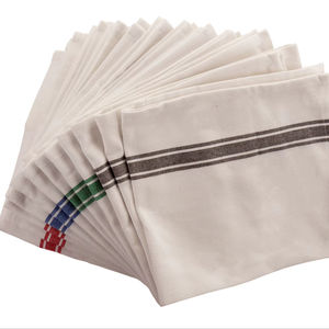 Paños de limpieza de cocina de algodón 100% con patrón de rayas cuadradas tejidas, toallas de cocina para uso doméstico - Product Image 1