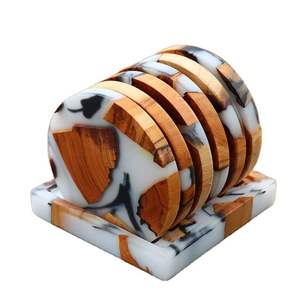 BOOST Resin Walnut <b>Wood</b> <b>Coasters</b> for Home Deco Epoxy Resin Wooden <b>Coaster</b> Custom Luxury <b>Coaster</b> for Drink - Product Image 6