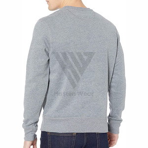 Sweat-shirt unisexe en coton biologique épais à col rond pour logo personnalisé, molleton uni, écologique, teinture unie - Product Image 3