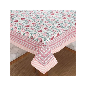 Nappe à motif géométrique avec bordure contrastante, couverture de table contemporaine pour l'hôtellerie, vente en gros, sur mesure, fabrication en Inde, OEM, ODM - Product Image 6