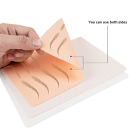 Microblading fournitures Double face pratique peau pour sourcil pratique fausse peau sans encre maquillage Silicone peaux pour pratiquer les sourcils