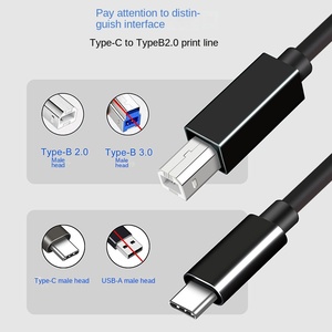 Cáp máy in USB C Loại C Type-C để Loại B in dữ liệu cáp cho máy in Máy quét HP Canon Dell - Product Image 3