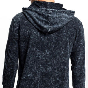 distressed color hoodie for men <b>pullover</b> baggy hoodie acid wash hooded <b>jumpers</b> for men - Product Image 6