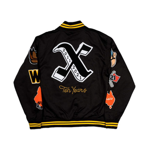 Leather Sleeve <b>Baseball</b> Letterman Varsity <b>Jacket</b> Custom Chenille Embroidery <b>for</b> <b>Men</b> Stand Casual Woven Winter <b>Jackets</b> - Product Image 2