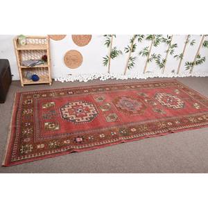 Alfombra turca Vintage, patrón rojo, área grande, 4,9X10,7 pies, Material de lana, estilo bohemio, látex de 10mm de espesor para decoración de habitación de pasillo - Product Image 2