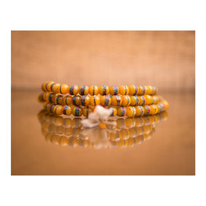 สวดมนต์ชาวพุทธธรรมชาติ Tulsi rudraksh ลูกปัด gamestone Jaap Mala แกะสลักเป็นมิตรกับสิ่งแวดล้อม - Product Image 3