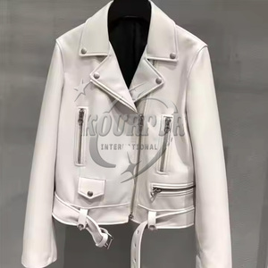 แจ็กเก็ตหนังแกะสำหรับเด็กผู้หญิงแบบปักลายสีล้วนสำหรับตกแต่งโลโก้มีให้เลือกหลายสี - Product Image 3