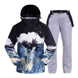 Combinaison de ski pour homme de haute qualité, taille plus, une pièce, imperméable, respirante, coupe-vent, fermeture éclair, vêtements chauds pour la neige - Product Image 1