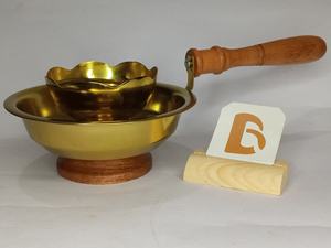 Brûleur d'encens indien en bois doré, fait à la main, écologique, cyprès, aromathérapie, religieux - Product Image 4
