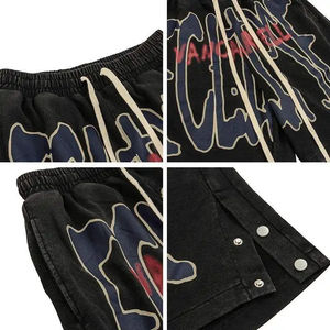 New Arrival Acid Washed <b>Shorts</b> <b>Men</b> Casual Jogger <b>Sweat</b> 100% Cotton Fleece <b>Men</b> Acid Wash <b>Shorts</b> - Product Image 3