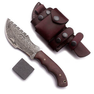 Cuchillo de Supervivencia de Acero de Damasco de Alta Calidad, Cuchillo de Supervivencia para Campamento al Aire Libre, Cuchillo de Supervivencia de Espiga Completa - Product Image 4