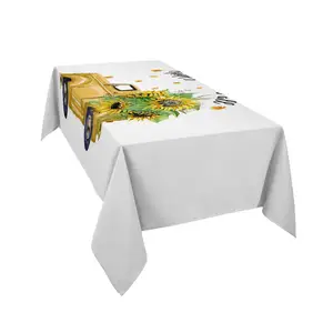 Premium Quality Home Decor Yarn Dyed 100% Cotton Customized Print Embroidered Table Cloths With Best Price