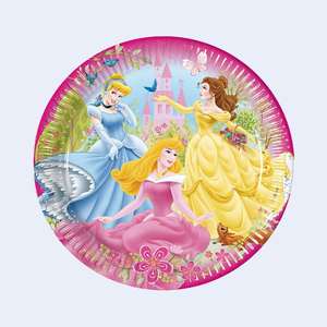 Platos Desechables de Papel para Fiesta de Princesas, 23 cm, 10 Unidades, Vajilla para Fiesta de Cumpleaños Infantil - Product Image 1