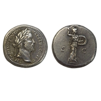 Pièce de Monnaie Grecque Antique en Argent Vieilli, Souvenir Métallique Existant