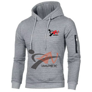 เสื้อฮู้ดดี้ผู้ชายคุณภาพสูง กันน้ำ ผลิตจากวัสดุสั่งทำพิเศษสำหรับฤดูหนาว ขายส่ง รับสกรีนโลโก้และสีตามสั่ง - Product Image 3