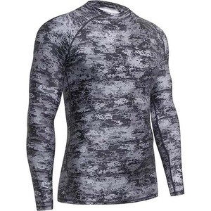 Protector contra sarpullidos para hombre, fabricante de manga larga, diseño de camuflaje de poliéster 100%, gimnasio, fitness, cuello redondo, protectores contra sarpullidos para hombre 2025 - Product Image 4