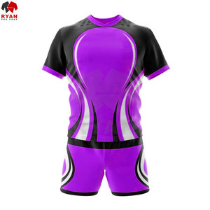 Nuevo diseño personalizado Unisex equipo profesional Rugby conjuntos de uniformes transpirable nueva moda 100% poliéster de alta calidad de talla grande - Product Image 4