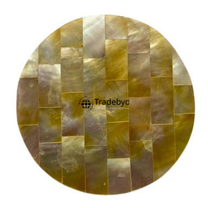 Posavasos Hecho a Mano con Incrustaciones de Nácar de Tradebyd, Cuadrado de 4x4 Pulgadas, Disponible en Diferentes Colores - Decoración de Mesa Elegante y Lujosa para el Hogar u Oficina - Product Image 3