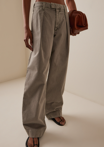 Nouveau style <span class=keywords><strong>pantalon</strong></span> droit d'extérieur personnalisé, <span class=keywords><strong>pantalon</strong></span> <span class=keywords><strong>chino</strong></span> plissé en coton taille mi-haute pour <span class=keywords><strong>femme</strong></span> - Product Image 3