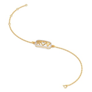 Bracelet en diamant en or massif 14 carats, bijoux en diamant de laboratoire Bracelet en diamant de laboratoire Bijoux de tous les jours Cadeau pour son amour - Product Image 3