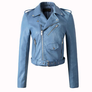 Chaqueta de cuero de moda para mujer hecha a medida 2024, fabricación al aire libre con procesamiento de punto de color personalizado - Product Image 1