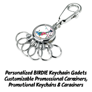 Portachiavi Personalizzati BIRDIE, Gadget Promozionali Personalizzabili, Moschettoni Personalizzati - Product Image 2