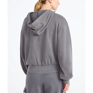 Sweat-shirt en polaire épais d'hiver pour femmes Prix d'usine Logo personnalisé Sweats à capuche pour femmes Vente en gros - Product Image 3