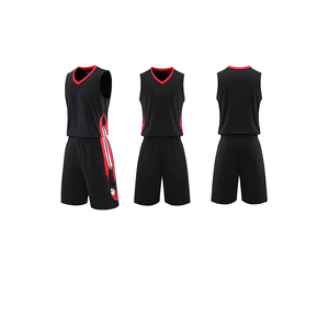 ชุดกีฬาสำหรับวิ่งเสื้อบาสเก็ตบอลถักนิตติ้งเสื้อบาสเก็ตบอลชุดออกกำลังกายแบบสตรีทแวร์ผ้าโพลีเอสเตอร์ออกแบบได้ตามต้องการ100% - Product Image 1