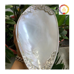 Plato de madreperla hecho a mano para comedor fino, plato para servir concha de OSTRA Natural, decoración elegante para el hogar - Product Image 2