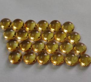 พลอยซิทรีนทรงกลมทรงหลังเรียบรูปทรงกลมอัญมณีซิทรีนหลวม8มม. ธรรมชาติ - Product Image 2