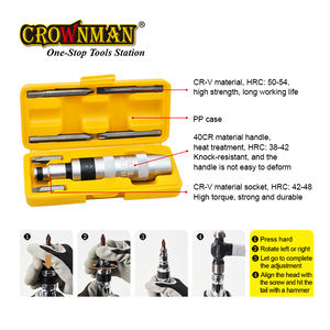 أدوات تثبيت CROWNMAN متعددة الأغراض 7 مجموعة بت سائق تأثير مجموعة مفك براغي تأثير مجموعة إصلاح سائق - Product Image 3