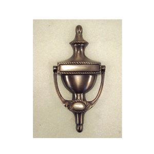 Aldaba de puerta con revestimiento marrón de diseño contemporáneo de metal estándar para aldaba de puerta de hogar y oficina - Product Image 2
