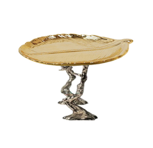 Support à gâteau en aluminium Leaf Design forme et taille personnalisées Présentoir à dessert et fruits du fabricant en Inde - Product Image 3