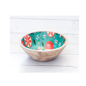 Design fantaisie émail impression en bois fruits bol de service vaisselle pièce maîtresse bol décoratif plus exigeant de haute qualité - Product Image 3