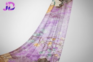 New Arrival Customized Design Chiffon Material 100% Polyester Woven Digital Printed Floral Foil Satin <strong>Silk</strong> Printing <strong>Fabric</strong> - Product Image 2