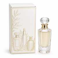 Boîte pliante pour flacon de parfum blanc nacré