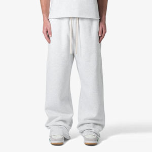 Fabricant en gros Nouveauté Pantalons de survêtement pour homme surdimensionnés et larges à jambe large Vintage délavé Taille élastique Mi-lourd - Product Image 2
