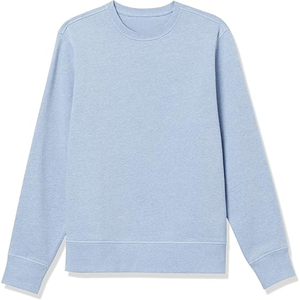 Sweat-shirt ample à col rond de couleur unie et à manches longues pour hommes pulls en tissu imprimé d'usine personnalisés pour le commerce extérieur - Product Image 1
