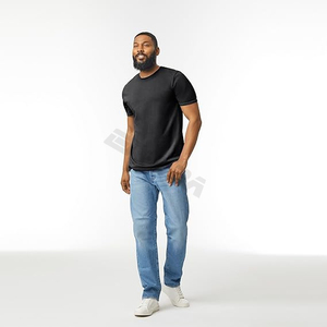 T-shirt oversize en coton pour homme avec une texture douce et un col rond classique, conçu pour un confort ultime et un style prêt à porter au quotidien proxx - Product Image 5