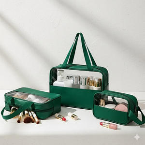 Bolsa de Maquillaje de Gran Capacidad, Diseño de Lujo, Ecológica, de PU, Ideal para Viajes, para Mujer - Product Image 1