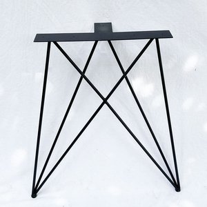 Pieds de meubles industriels en acier style épingle à cheveux CHB68045, 71 cm de hauteur, thermolaqués pour tables de cuisine et d'hôtel modernes, en fer - Product Image 2