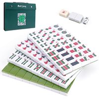 Jeu de tuiles de mahjong américain, tuiles en mélamine de 1,4 pouces, 146 pièces, jeu pour 4 joueurs avec design transparent en cristal et étui portable