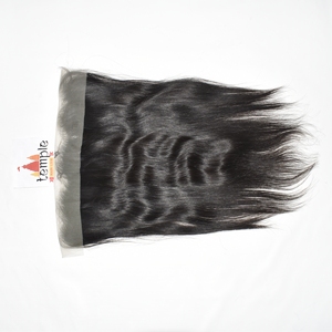 Extensions de cheveux humains de qualité vietnamienne, fermeture en dentelle frontale 13x6, lisses, longueur étirée de 22 pouces, couleur naturelle, cheveux noirs pour femmes - Product Image 4