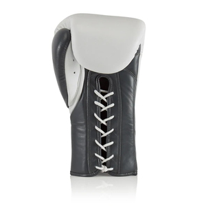 Gants de boxe en dentelle grise en cuir personnalisés de 16 oz en gros - Product Image 2