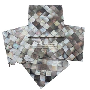 Incrustation d'os de forme ronde faite à la main avec incrustation de nacre sous-verres Décoration de vadrouille naturelle Tapis de table en gros en Inde - Product Image 3